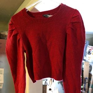 Wild Fable large red long sleeve cropped sweater